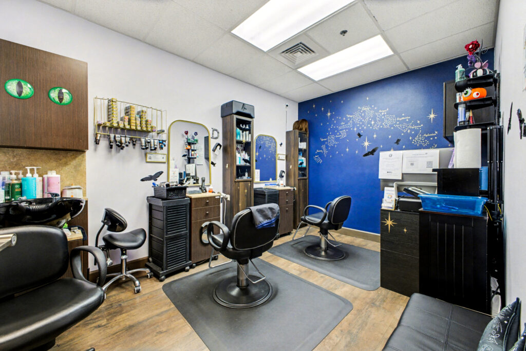 Salon interior at Vibrant Star Beauty Bar